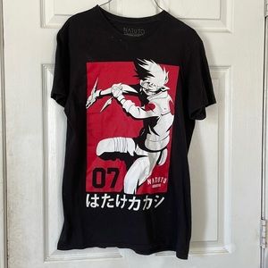 Naruto shippuden collection black red crew neck short sleeve T tee shirt sz M